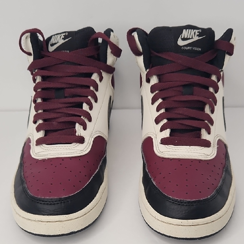 Nike Maroon and Black High-Top Sneakers - Picture 2 of 7